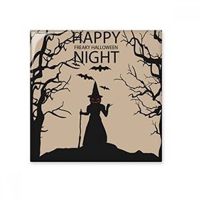 Dıythinker Gece Hayalet Korku Cadılar Bayramı Balkabağı Seramik 10x10 cm Seramik Karo
