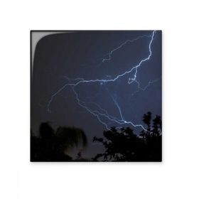 Dıythinker Gece Karanlık Orman Bilim Doğa Manzarası 20x20 cm Seramik Karo