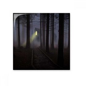 Dıythinker Gece Karanlık Orman Bilim Doğa Manzarası 20x20 cm Seramik Karo