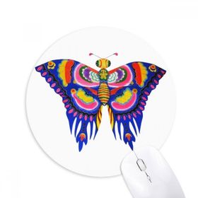 Dıythinker Geleneksel Çin Uçurtma Kelebek Desenli Baskılı Yuvarlak Kaymaz Kauçuk Mouse Pad