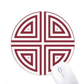 Dıythinker Geleneksel Dört Çin Çin Sembolü Baskılı Yuvarlak Kaymaz Kauçuk Mouse Pad