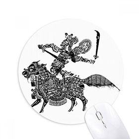 Dıythinker Geleneksel Gölge Çince Opera Kadın Baskılı Yuvarlak Kaymaz Kauçuk Mouse Pad