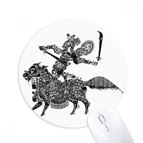 Dıythinker Geleneksel Gölge Çince Opera Kadın Baskılı Yuvarlak Kaymaz Kauçuk Mouse Pad