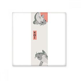 Dıythinker Geleneksel Japon Çin Kültürü Balık Seramik 10x10 cm Seramik Karo