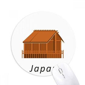 Dıythinker Geleneksel Japon Edo Muhafazası Baskılı Yuvarlak Kaymaz Kauçuk Mouse Pad