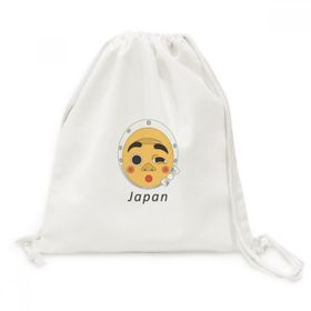 Dıythinker Geleneksel Japon Komik Adam Maskesi Kanvas İpli Sırt Çantası