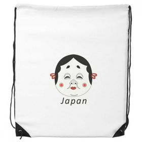 Dıythinker Geleneksel Japon Komik Kadın Maske İpli Sırt Çantası