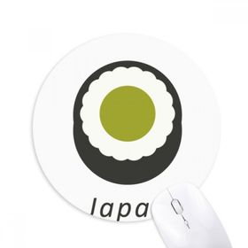 Dıythinker Geleneksel Japon Siyah Maki Sushi Baskılı Yuvarlak Kaymaz Kauçuk Mouse Pad