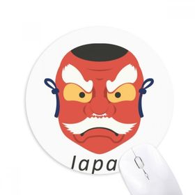 Dıythinker Geleneksel Japon Yerel Hayalet Maskesi Baskılı Yuvarlak Kaymaz Kauçuk Mouse Pad
