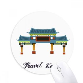 Dıythinker Geleneksel Kemer Kore Baskılı Yuvarlak Kaymaz Kauçuk Mouse Pad