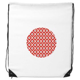 Dıythinker Geometri Kırmızı Siyah Desen Japon Sırt Çantası
