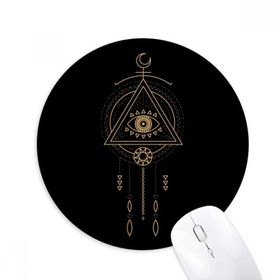 Dıythinker Geometri Uzaylı Üçgen Totem Desenli Baskılı Yuvarlak Kaymaz Kauçuk Mouse Pad