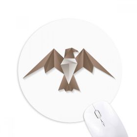 Dıythinker Geometrik Soyut Kartal Origami Desenli Baskılı Yuvarlak Kaymaz Kauçuk Mouse Pad