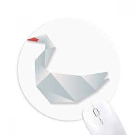 Dıythinker Geometrik Soyut Kaz Origami Desenli Baskılı Yuvarlak Kaymaz Kauçuk Mouse Pad