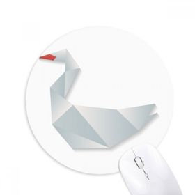 Dıythinker Geometrik Soyut Kaz Origami Desenli Baskılı Yuvarlak Kaymaz Kauçuk Mouse Pad