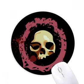 Dıythinker Gerçekçi Baskılı Yuvarlak Kafatası Cadılar Bayramı Baskılı Yuvarlak Kaymaz Kauçuk Mouse Pad