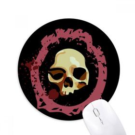 Dıythinker Gerçekçi Baskılı Yuvarlak Kafatası Cadılar Bayramı Baskılı Yuvarlak Kaymaz Kauçuk Mouse Pad