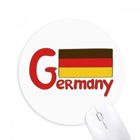 Dıythinker Germary Ulusal Bayrak Kırmızı Desen Baskılı Yuvarlak Kaymaz Kauçuk Mouse Pad