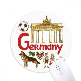 Dıythinker Germary Ulusal Simge Simgesi Baskılı Yuvarlak Kaymaz Kauçuk Mouse Pad