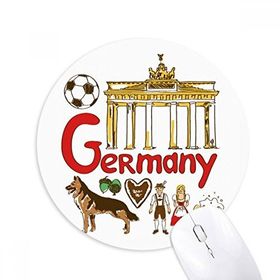 Dıythinker Germary Ulusal Simge Simgesi Baskılı Yuvarlak Kaymaz Kauçuk Mouse Pad
