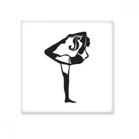 Dıythinker Germe Yoga Kız Sağlıklı Spor Silüeti 10x10 cm Seramik Karo