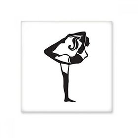 Dıythinker Germe Yoga Kız Sağlıklı Spor Silüeti 15x15 cm Seramik Karo