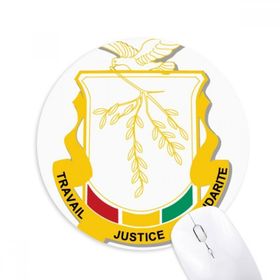 Dıythinker Gine Afrika Ulusal Amblem Baskılı Yuvarlak Kaymaz Kauçuk Mouse Pad