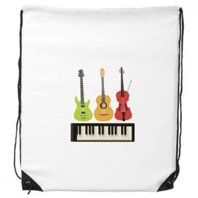Dıythinker Gitar Keman Piyano Kombinasyonu Desenli Sırt Çantası