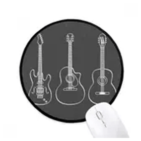 Dıythinker Gitar Müzik Aletleri kombinasyonu Gitar Yuvarlak Kaymaz Mouse Pad