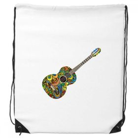 Dıythinker Gitar Müzik Enstrüman Desenli Tasarım İpli Sırt Çantası