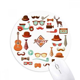 Dıythinker Gitar Müzik Taze Yiyecek Bardakları Baskılı Yuvarlak Kaymaz Kauçuk Mouse Pad