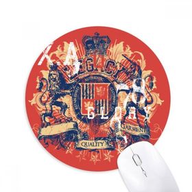 Dıythinker Giysi Taç Aslan Tek Boynuzlu At Kırmızı Mavi Baskılı Yuvarlak Kaymaz Kauçuk Mouse Pad
