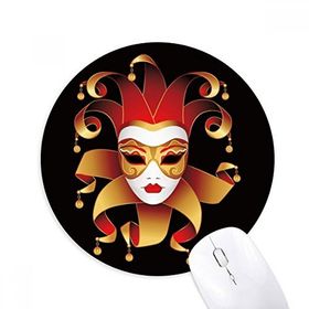 Dıythinker Gizemli Maske Happy Carnival Of Venice Baskılı Yuvarlak Kaymaz Kauçuk Mouse Pad