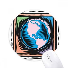 Dıythinker Gizemli Mavi Dünya Meksika Elemanı Oyma Baskılı Yuvarlak Kaymaz Kauçuk Mouse Pad