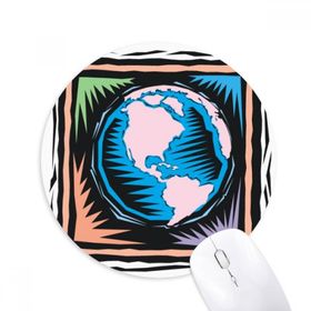 Dıythinker Gizemli Mavi Dünya Meksika Elemanı Oyma Baskılı Yuvarlak Kaymaz Kauçuk Mouse Pad
