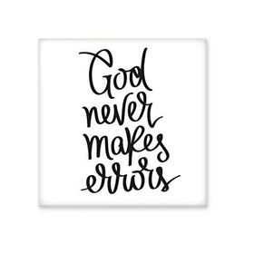 Dıythinker God Never Makes Errors Alıntı 15x15 cm Seramik Karo