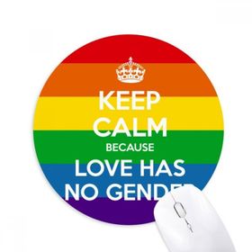 Dıythinker Gökkuşağı Eşcinsel LGBT Baskılı Yuvarlak Kaymaz Kauçuk Mouse Pad