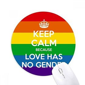 Dıythinker Gökkuşağı Eşcinsel LGBT Baskılı Yuvarlak Kaymaz Kauçuk Mouse Pad