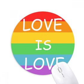 Dıythinker Gökkuşağı Eşcinsel Transgender LGBT Baskılı Yuvarlak Kaymaz Kauçuk Mouse Pad