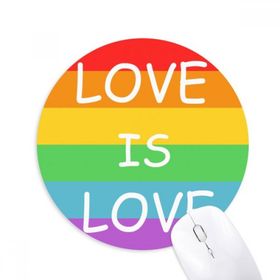 Dıythinker Gökkuşağı Eşcinsel Transgender LGBT Baskılı Yuvarlak Kaymaz Kauçuk Mouse Pad
