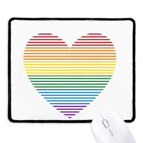 Dıythinker Gökkuşağı Gay Lezbiyen Astarlı Kalp LGBT Kaymaz Mouse Pad