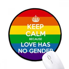 Dıythinker Gökkuşağı Gay Lezbiyen LGBT Yuvarlak Kaymaz Mouse Pad