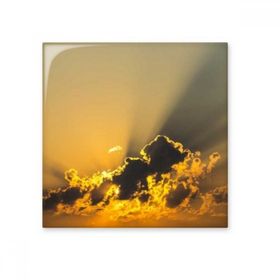 Dıythinker Gökyüzü Güneş Işığı Koyu Turuncu Bulutlar Seramik 10x10 cm Seramik Karo