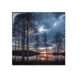Dıythinker Göl Ağaçları Bilim Doğa Manzarası 20x20 cm Seramik Karo