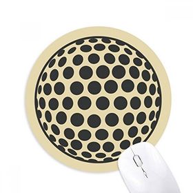Dıythinker Golf Spor Basit Geometri Desenli Baskılı Yuvarlak Kaymaz Kauçuk Mouse Pad