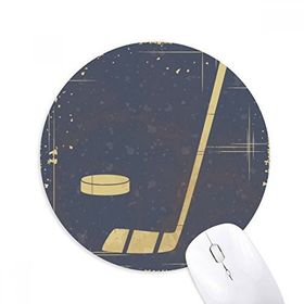 Dıythinker Golf Spor İllüstrasyon Mavi Desen Baskılı Yuvarlak Kaymaz Kauçuk Mouse Pad