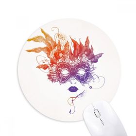 Dıythinker Grace Maske Happy Carnival Of Venice Baskılı Yuvarlak Kaymaz Kauçuk Mouse Pad