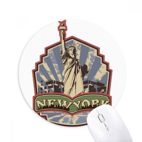 Dıythinker Graffiti Street New York Simgesi Desenli Baskılı Yuvarlak Kaymaz Kauçuk Mouse Pad