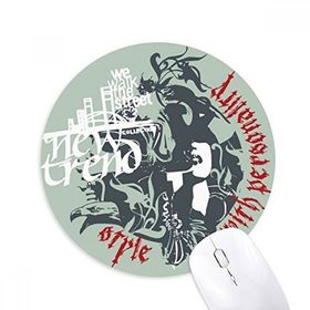 Dıythinker Graffiti Street Yeni Trend Tasarım Desen Baskılı Yuvarlak Kaymaz Kauçuk Mouse Pad
