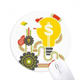 Dıythinker Grafiti Sokak Kültürü Dişli Ampul Baskılı Yuvarlak Kaymaz Kauçuk Mouse Pad